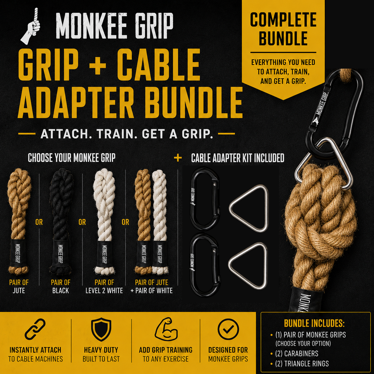 Monkee Grip + Cable Adapter Bundle